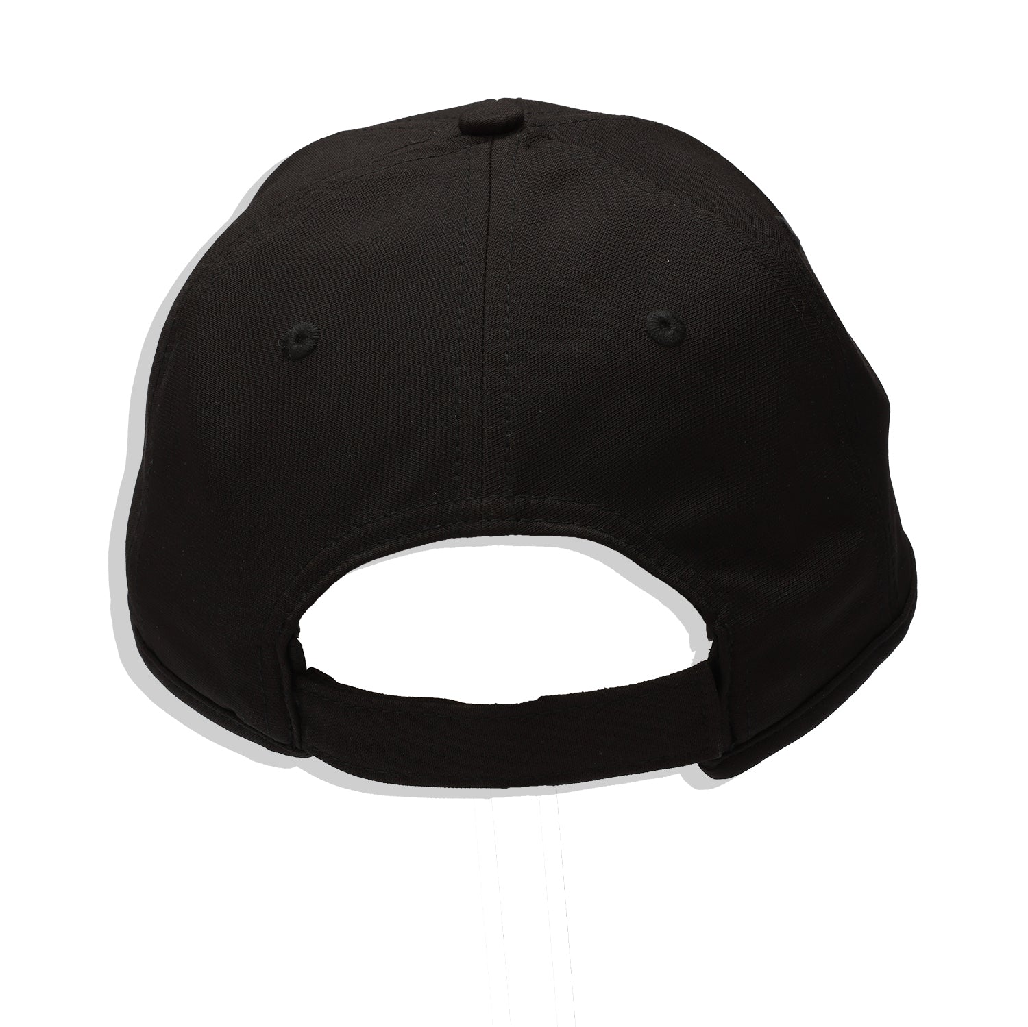 rear view of black Muev Sport Hat with adjustable strap for padel and pickleball apparel